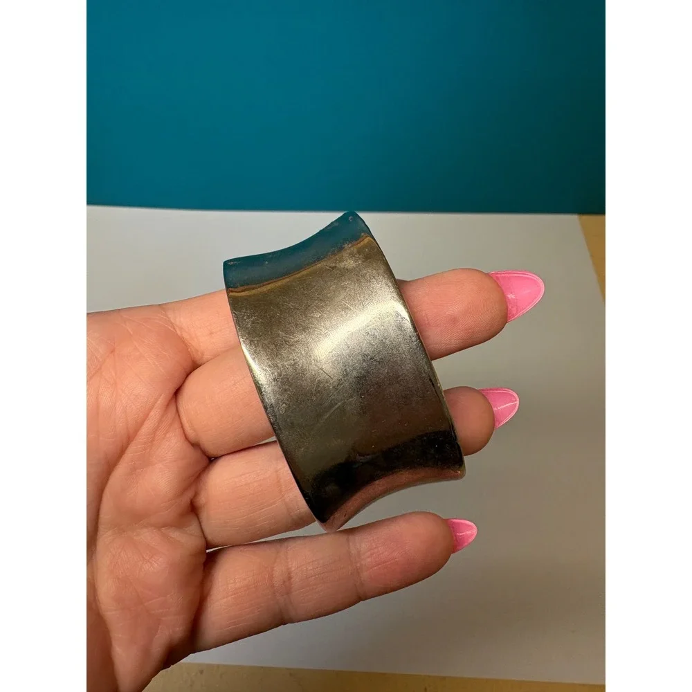 Silver Tone Inspirational Hinge Cuff Bracelet Create Inspire Believe‎ Dream Love